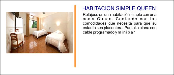 habitacion simple queen quillabamba