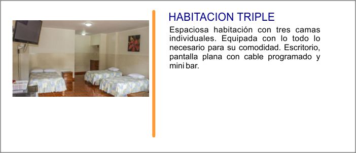 habitacion triple quillabamba